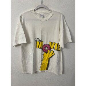 The Simpsons Movie Gildan XL T-Shirt White Heavy Cotton